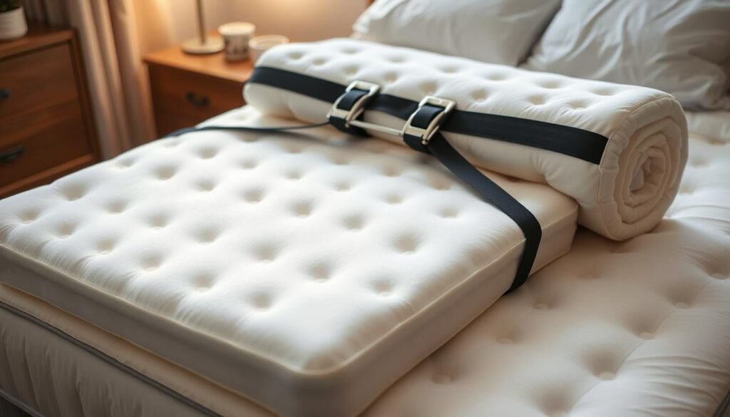 Compressing memory foam mattress