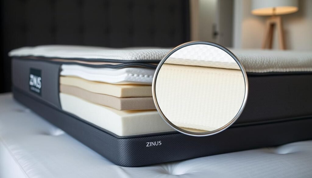 zinus mattress materials