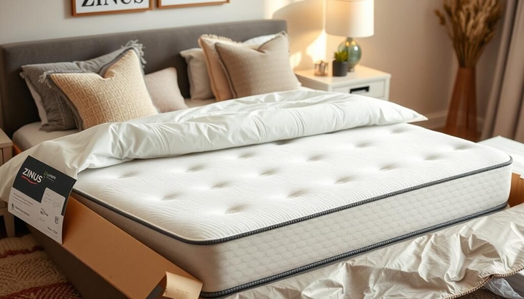 zinus mattress queen unboxing